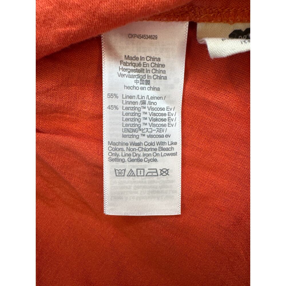 Madewell Linen-Blend Flutter-Sleeve Peplum Top size s - Picture 7 of 8